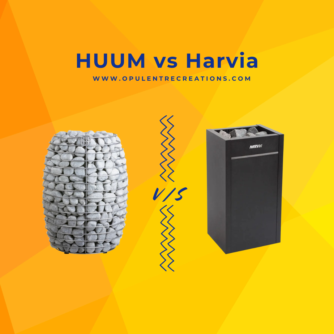 Side-by-side HUUM vs Harvia sauna heater comparison