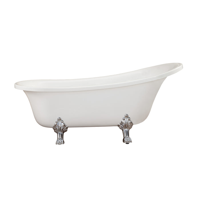 Altair Geneva Clawfoot Soaking Acrylic Bathtub