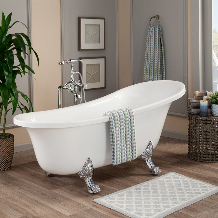 Altair Geneva Clawfoot Soaking Acrylic Bathtub