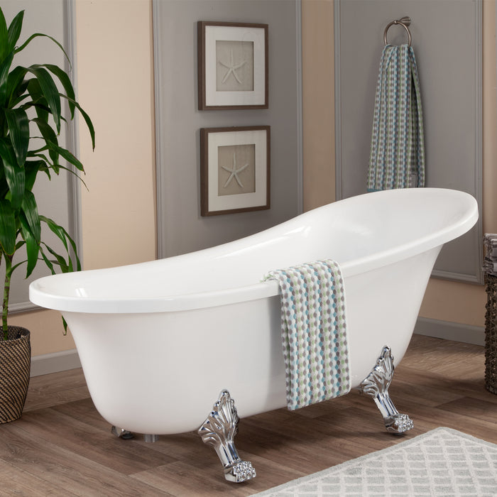 Altair Geneva Clawfoot Soaking Acrylic Bathtub