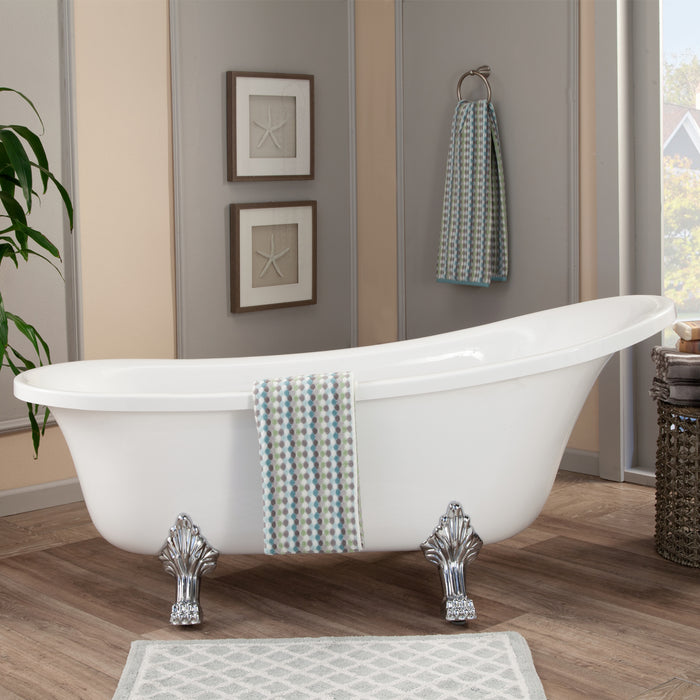 Altair Geneva Clawfoot Soaking Acrylic Bathtub