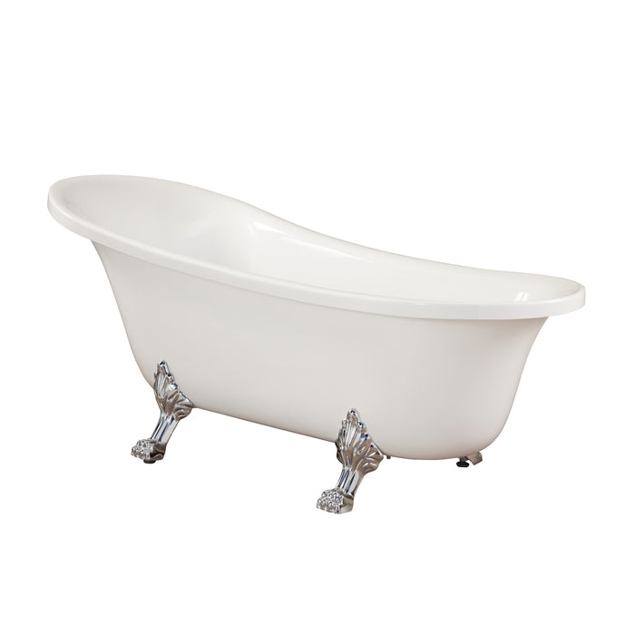 Altair Geneva Clawfoot Soaking Acrylic Bathtub