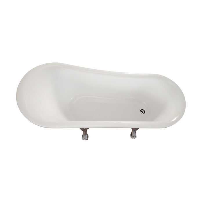 Altair Geneva Clawfoot Soaking Acrylic Bathtub