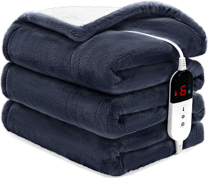 Premium Heated Blanket for Couch & Bed with Auto Shut-Off (Machine Washable)