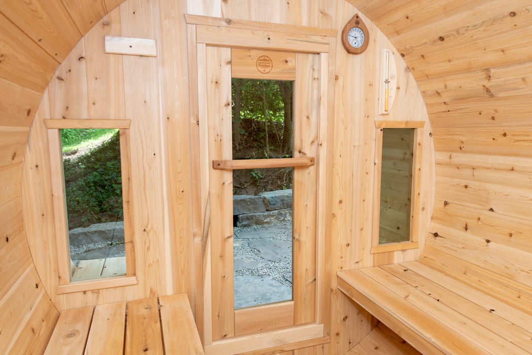 Canadian Timber Collection Tranquility Barrel Sauna by Dundalk Leisurecraft