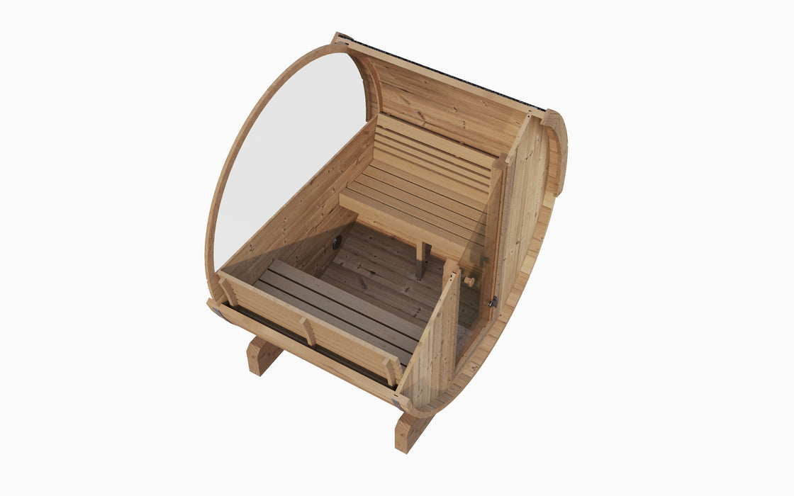 SaunaLife Ergo Series Barrel Sauna with Rear Window