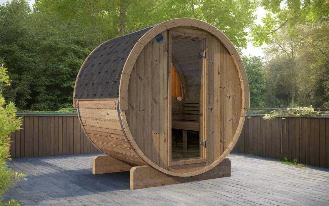 SaunaLife Ergo Series Barrel Sauna with Rear Window