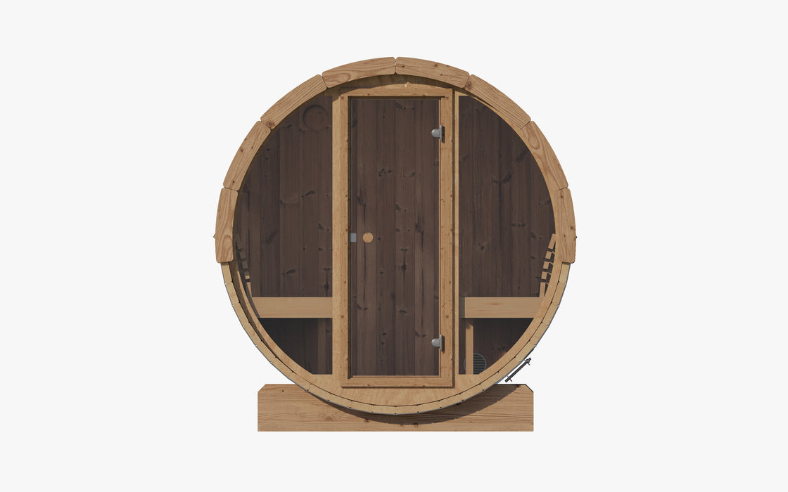 SaunaLife Ergo Series Barrel Sauna with Glass Front