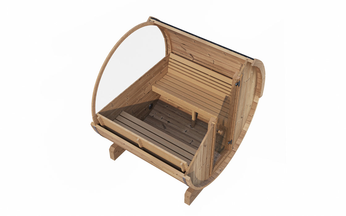 SaunaLife Ergo Series Barrel Sauna with Rear Window