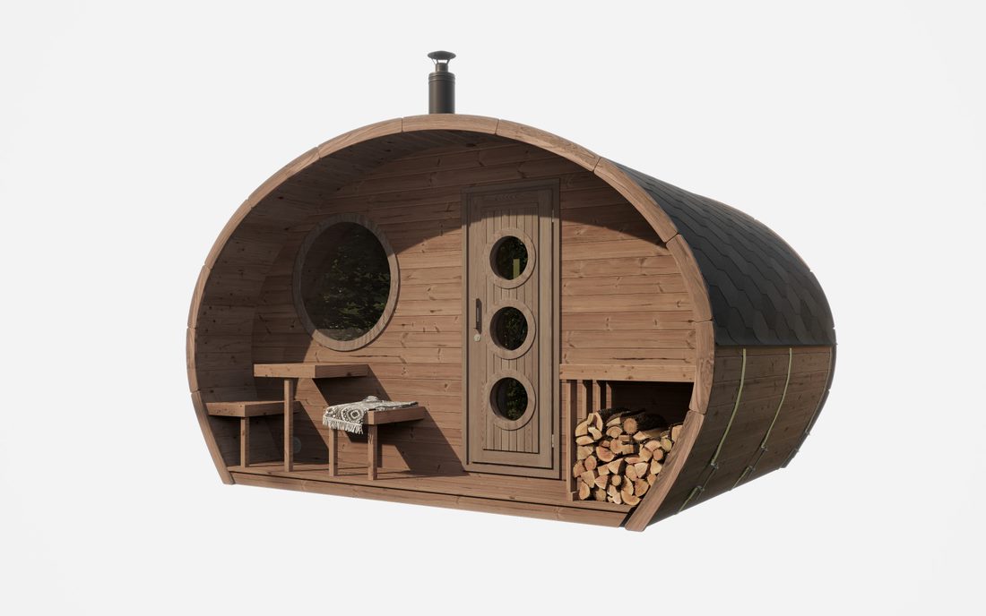 SaunaLife Garden Series Model G11 Outdoor 2-Room Sauna